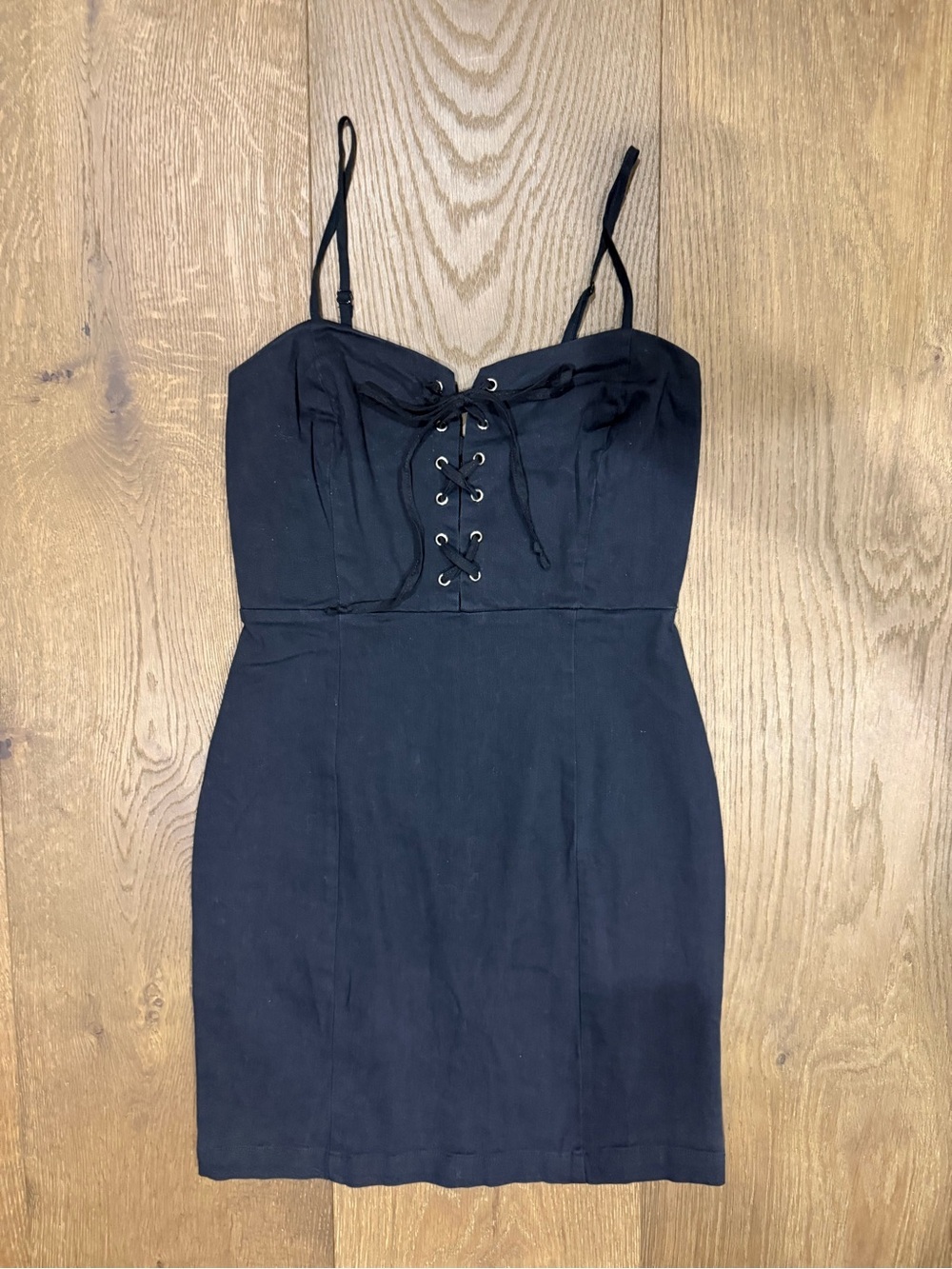 Lulus Love Above All Black Lace-Up Bodycon Mini Dress